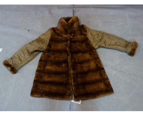 A ladies vintage mink coat, H.95cm 