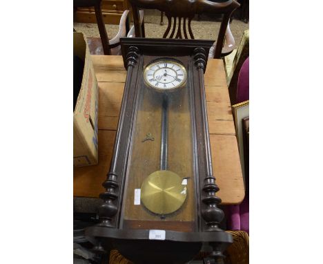 LATE 19TH/EARLY 20TH CENTURY VIENNA WALL CLOCK, 90CM HIGH