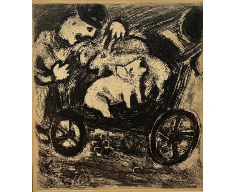 Marc Chagall (1887-1985)Le Berger Et Son Troupeau,signed (in the plate)etching30 x 27cm.