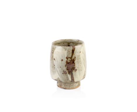 Phil Rogers (1951-2020) Footed cupwith abstract brushwork motifsimpressed potter's seal to the footrim10.5cm high.  With mini