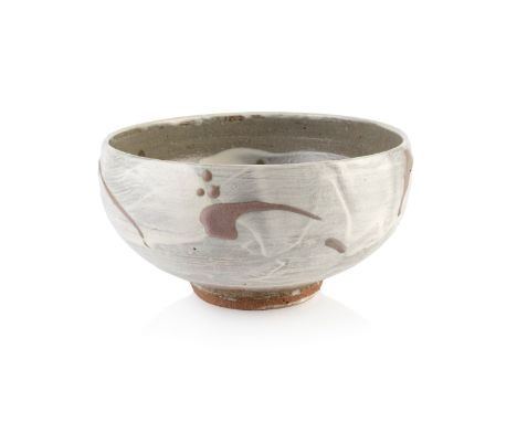 William 'Bill' Marshall (1923-2007) Large bowlwith brushed glazewith impressed potter's seal mark to the base12.5cm high x 23