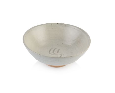 Bernard Leach (1887-1979) at Leach Pottery Bowlwith grey glazeimpressed potter's seal marks to the base18cm wide x 7cm high. 