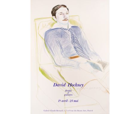 David Hockney (b.1937)Dessins et Gravures, 1975for Galerie Claude Bernardsigned in pencil (lower right)offset lithograph64 x 