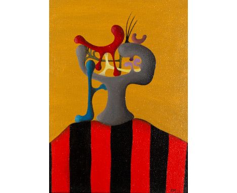 Desmond Morris (b.1928)Couple No.26, 2011signed and dated (to reverse)oil on canvas23 x 17cm.