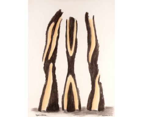 David Nash (b.1945)Light in Shadows, 1994signed, titled, and dated (lower)charcoal and pastel on paper 75 x 56cm. Provenance: