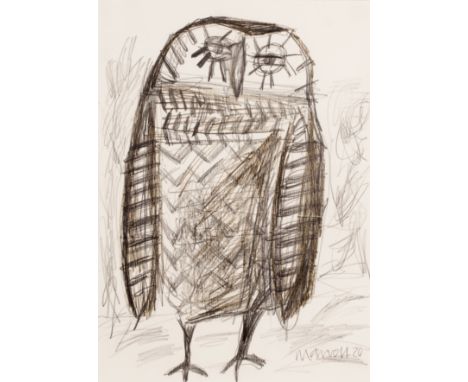 Christopher Marvell (b.1964)An Owl, 2020signed and dated (lower right)pencil on paper38 x 28cm.  Good condition, very, very l