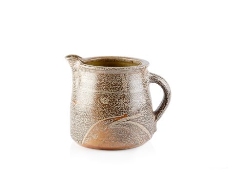 Michael 'Mick' Casson (1925-2003) Jugsalt glazedimpressed potter's seal mark to the base of the handle20cm high.  Minimal gla