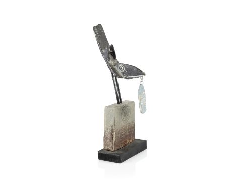 John Maltby (1936-2020) Bird and Fish sculptureon painted wooden plinthsigned and titled to the base27cm high.  Condition app