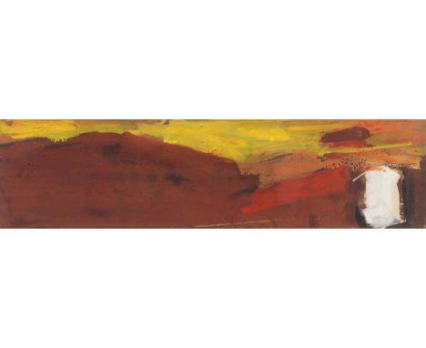 Anthony Benjamin (1931-2002)Autumn Sunset, 1958signed and dated (to reverse)gouache on card8 x 28cm. Provenance:Belgrave Gall