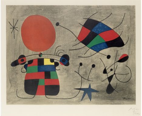 Joan Miro (1893-1983)Le Sourire aux ailes flamboyantes (Maeght 1705), 1954from an edition of 400, signed and dated in pencil 