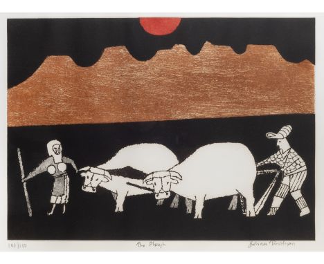 Julian Trevelyan (1910-1998)The Plough, 1976108/150, signed, titled, and numbered in pencil (in the margin)etching and aquati
