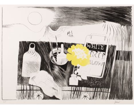 Mary Fedden (1915-2012)Etching Table, 1972artist's proof, signed in pencil (in the margin)lithograph57 x 78cm, unframed.