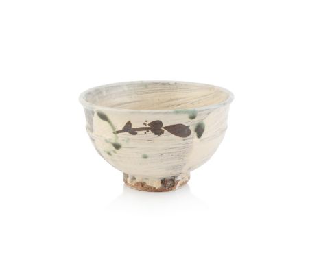 Jim Malone (b.1946)Footed bowlwith brushwork decorationimpressed potter's seal mark to the footrim9cm high x 15cm diameter.  