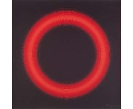 Peter Sedgley (b.1930)The Quartet Suite, 1986to include Blue Circle on Blue, Red and Blue Circle, Red Circle on Black, and Ye