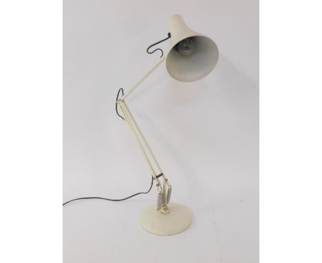 A Herbet Terry model 90 white angle poise table lamp.