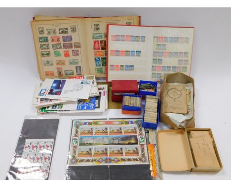 Philately. QV - EII Great Britain, Empire and World stamps, in two albums, first day covers, mint sheets relating to The Scou