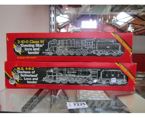 Two boxed Hornby Silver Seal 00 gauge locomotives and tenders to include R.066 L.M.S. 4-6-2 'Duchess Of Sutherland' and R.065