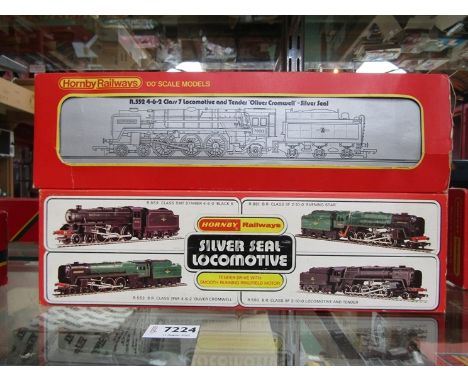 Two boxed Hornby Silver Seal 00 gauge locomotives and tenders to include R.552 4-6-2 Class 7 'Oliver Cromwell' and R.859 B.R.