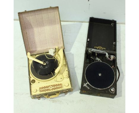 A Handy Gram Bakelite record player, together with another. (2)