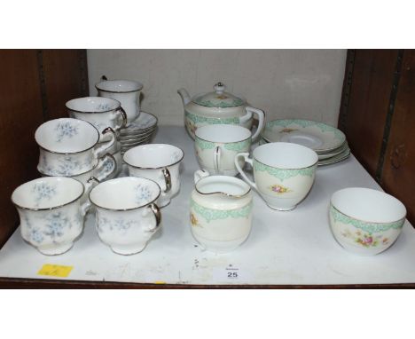 SECTION 25 - A Paragon 'Brides choice' pattern part tea set together with a Noritake part tea service.