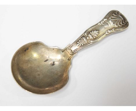 A William IV Silver caddy spoon, 1834, London, by Joseph and Albert Savory, 28.2grms.