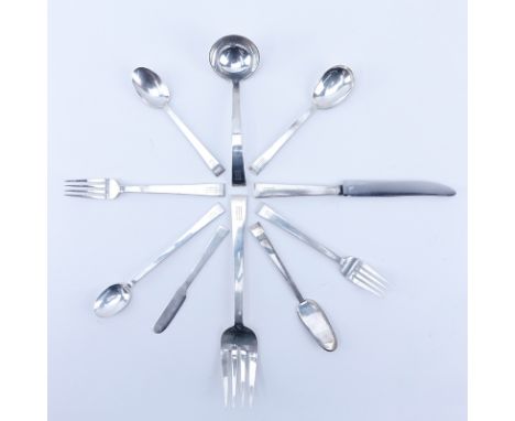 Eighty-Seven (87) Pc. International Silver Co. "Continental" Sterling Silver Flatware Set. Includes: 12 forks, 12 salad forks