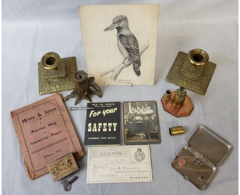 Boxes &amp; Objects - A 19th century steel workers photoraph, most likely of Sheffield steelworkers in the workshop; a Stocks