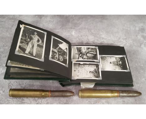 Militaria &amp; Photography - an album containing battalion life over seas post WWII; Showing black &amp; white examples of t