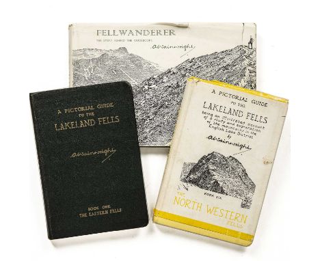 Wainwright (Alfred) 'A pictorial guide to the Lakeland Fells' volume one and six, and 'Fell Wanderer' (3)Volume one does not 