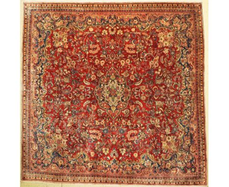 Us Re-Import Sarogh,   Persien, um 1930/1940,Korkwolle, ca. 264 x 270 cm, EHZ: 2(Sehr guter Zustand).Saruk, Persia, around 19