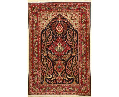 Keschan Kork fein,   Persien, um 1930/1940, Korkwolle geknüpft auf Baumwolle, ca, 204 x 137 cm, EHZ: 2-3.Kashan fine, Persia,
