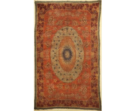 Antiker Europäischer Teppich,   ca. 300 x 180cm, EHZ: 3, (Ränder leicht beschädigt)Antique European carpet, approx. 300 x 180
