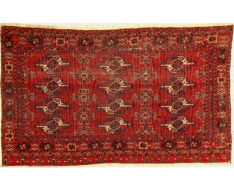 Antiker Kisilayak Tschowal,   Turkmenistan, 19 Jhd., Wolle geknüpft auf Wolle, ca. 137 x 83 cm, EHZ: 4(Alters und Gebrauchssp