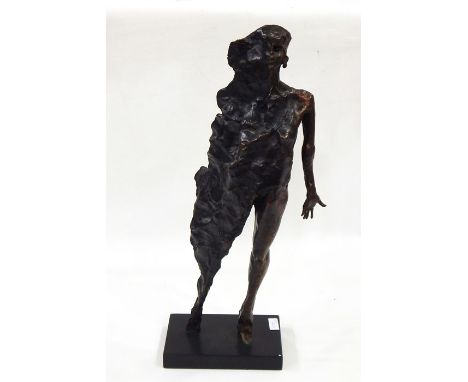 Maurice Blik (b.1939) bronze "Woman Emerging", raised upon slate base, 57cm&nbsp; 