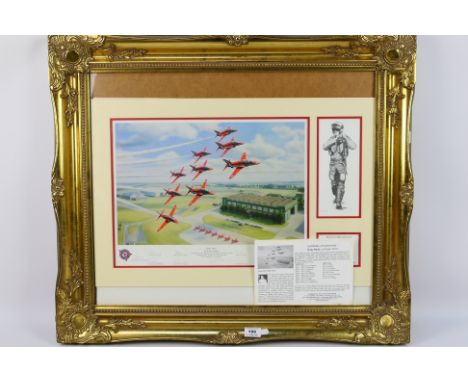 A limited edition commemorative copy print by Robert Tomlin, Ruby Reds, commemorating the 40th anniversary display season of 