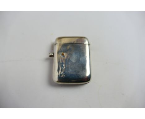 Liberty & Co - An Edwardian silver and enamel vesta case of Birmingham assay 1903, losses to the enamel. [W]