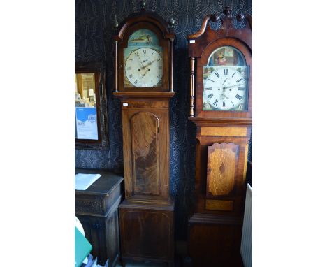 30 Day Longcase Clock with Oil Painted Maritime Face  