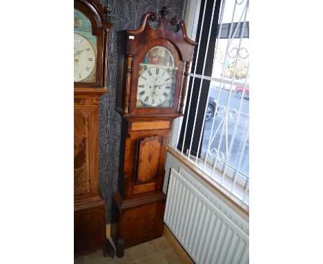 C. Fox of Beverley 30 Day Longcase Clock with Enameled Face 