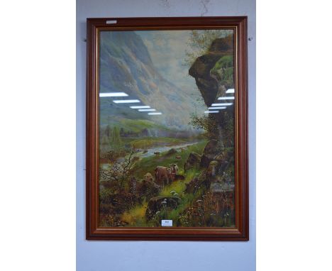 Framed Period Print - Highland Cattle 