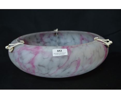 1930's Coloured Glass Ceiling Light Fitting 