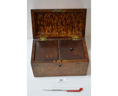 Inlaid Dome Top Tea Caddy 