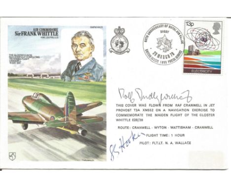 Jet Engine design team Rolf Dudley Williams and S Hooker signed flown Air Commodore Sir Frank Whittle FDC No. 325 of 1299. Fl