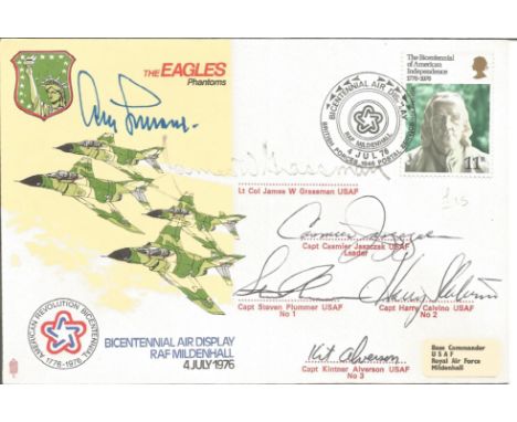Adolf Galland, Lt Col J. W. Grassman USAF, Capt C. Jaszczak USAF, Capt S. Plummer USAF, Capt H. Calvino USAF, Capt K. Alverso