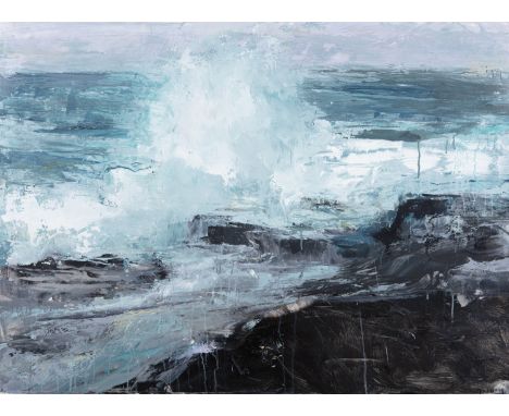 Donald Teskey RHA (b.1956) Coastal Report I Oil on paper, 76.2 x 101.6cm (30 x 40'') Signed  One of the leading Irish artists