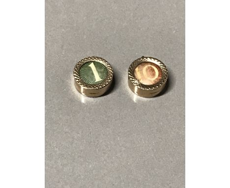 2 VINTAGE BANK NOTE CHARMS 9CT GOLD