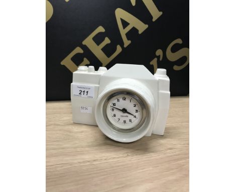 VINTAGE FLYING SAUCER POTTERY CAMERA CLOCK