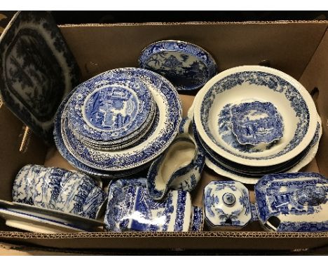 BOX OF RINGTONS & SPODE CHINA