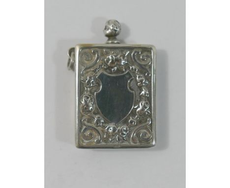 A 19th century Austro-Hungarian .800 standard silver pocket pre-lighter, 4.3cm high, 2.6cm wide CONDITION REPORTS & PAYMENT D