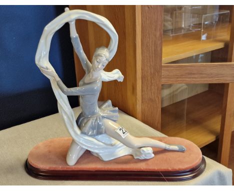 Nao Lladro Dancing Ballerina Figure - 14 inches high inc stand - proceeds to Overgate Hospice Charity