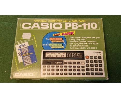 Casio PB-110 Personal Computer 1980's Data Bank Personal Organiser - Excellent Condition for age